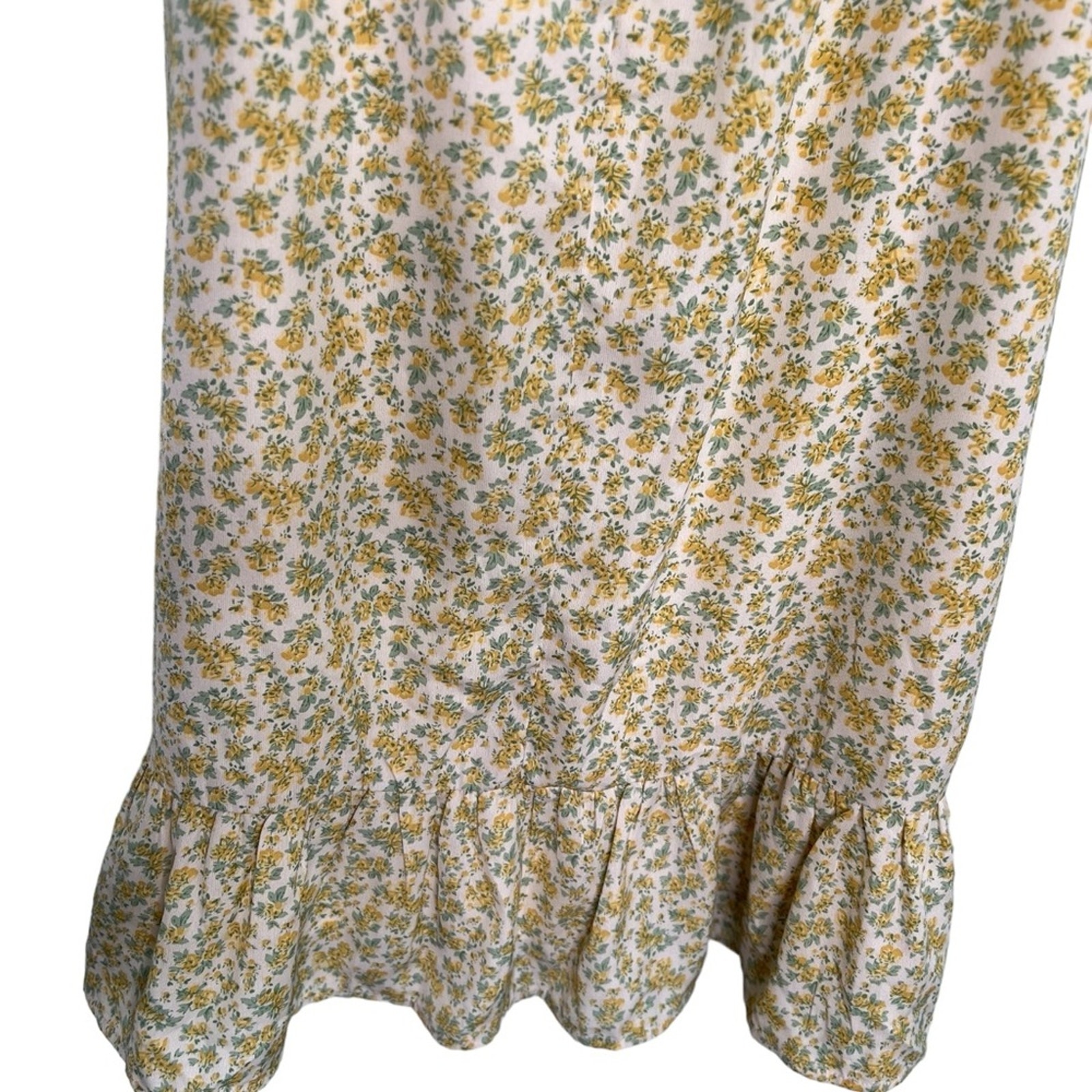 Piper And Scoot Lush Savannah Floral Ruched Dress Yellow Size Xl — image 5 of 8